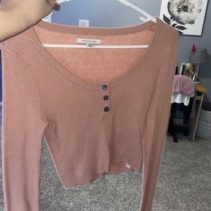 Pink American Eagle Crop Top